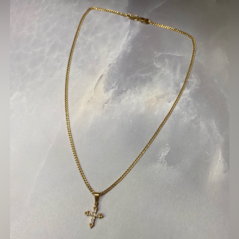 Gold Filled Dainty Cross Necklace